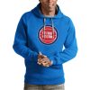 Antigua Detroit Pistons Blue Team Logo Unique Victory Pullover Hoodie