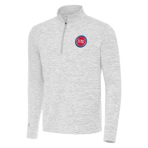 Antigua Detroit Pistons Gray Cause Quarter Zip Unique Top