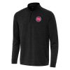 Antigua Detroit Pistons Heather Black Bright Fabulous Quarter Zip Top