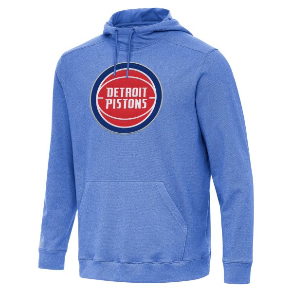 Antigua Detroit Elegant Pistons Heather Blue Cloud Pullover Hoodie
