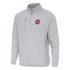 Antigua Detroit Pistons Heather Gray Certain Quarter Gorgeous Zip Tri Blend Sweatshirt