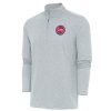 Antigua Detroit Pistons Heather Gray Hunk Quarter Fabulous Zip Pullover Top