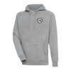 Antigua Detroit Pistons Heather Gray Metallic Logo Victory Pullover Hoodie Trendy