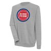Antigua Detroit Pistons Heather Gray Gorgeous Victory Pullover Sweatshirt