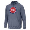 Antigua Detroit Pistons Heather Navy Cloud Pullover Trendy Hoodie