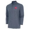 Antigua Detroit Pistons Heather Stylish Navy Hunk Quarter Zip Pullover Top
