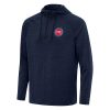 Antigua Eye - catching Detroit Pistons Heather Navy Spikes Raglan Quarter Zip Hoodie