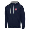 Antigua Stylish Detroit Pistons Navy Big & Tall Victory Full Zip Hoodie Jacket
