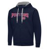 Antigua Detroit Pistons Navy Fabulous Big & Tall Victory Full Zip Hoodie Jacket