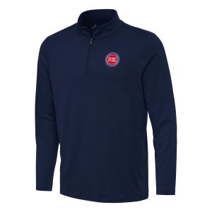 Antigua Detroit Pistons Navy Reprocess Quarter Zip Top Trendy