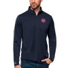 Antigua Detroit Pistons Navy Unique Tribute Quarter Zip Pullover Top
