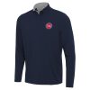 Antigua Detroit Pistons Navy/Gray Content Gorgeous Quarter Zip Top
