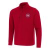 Antigua Detroit Pistons Red Elegant Insider Quarter Zip Top