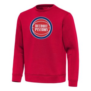 Antigua Detroit Pistons Red Relevant Eye - catching Pullover Sweatshirt