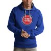 Antigua Detroit Gorgeous Pistons Royal Team Logo Victory Pullover Hoodie