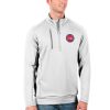 Antigua Detroit Pistons White Stylish Generation Quarter Zip Pullover Jacket