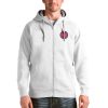 Antigua Chic Detroit Pistons White Logo Victory Full Zip Hoodie