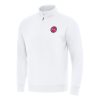 Antigua Detroit Pistons White Victory Chic Quarter Zip Mock Sweatshirt