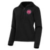 Antigua Detroit Pistons Women's Black Unique Contemporary Quarter Zip Hoodie