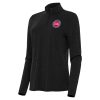 Antigua Detroit Pistons Women's Heather Black Bright Quarter Zip Eye - catching Top