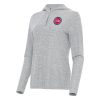 Antigua Elegant Detroit Pistons Women's Heather Gray Daybreak Quarter Zip Hoodie