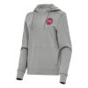 Antigua Detroit Pistons Unique Women's Heather Gray Justice Pullover Hoodie
