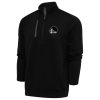 Antigua Golden State Warriors Chic Black Metallic Logo Generation Quarter Zip Top