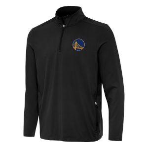 Antigua Golden State Warriors Black Perilous Quarter Zip Sweatshirt Elegant