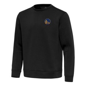 Antigua Golden State Warriors Black Fabulous Relevant Pullover Sweatshirt