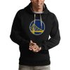 Antigua Golden State Warriors Eye - catching Black Team Logo Victory Pullover Hoodie