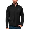 Antigua Golden Stylish State Warriors Black Tribute Quarter Zip Pullover Top