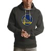Antigua Golden State Warriors Charcoal Team Logo Eye - catching Victory Pullover Hoodie