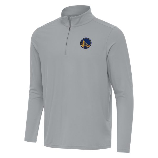 Antigua Trendy Golden State Warriors Gray Intent Quarter Zip Top