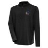 Antigua Golden State Warriors Heather Stylish Black Tidy Quarter Zip Lightweight Pullover Top