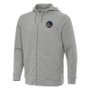 Antigua Golden State Warriors Heather Chic Gray Effortless Full Zip Hoodie Jacket