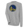 Antigua Golden State Warriors Heather Chic Gray Victory Pullover Sweatshirt