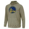 Antigua Golden State Warriors Heather Olive Cloud Pullover Hoodie Fabulous