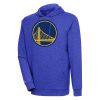 Antigua Golden State Warriors Elegant Heather Royal Action Pullover Hoodie