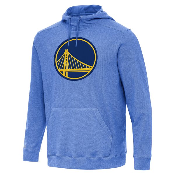 Antigua Golden State Warriors Heather Royal Cloud Premium Pullover Hoodie