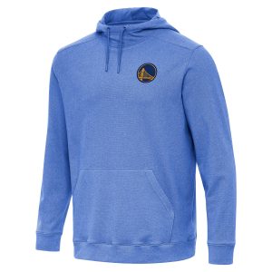 Antigua Stylish Golden State Warriors Heather Royal Cloud Pullover Hoodie