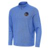 Antigua Golden State Warriors Heather Royal Subtle Quarter Zip Gorgeous Sweatshirt