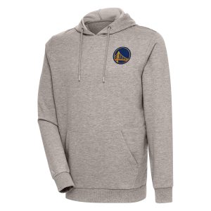 Antigua Golden Elegant State Warriors Oatmeal Action Pullover Hoodie