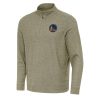 Antigua Golden State Warriors Elegant Olive Subtle Quarter Zip Sweatshirt