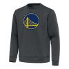 Antigua Golden State Premium Warriors Pewter Relevant Pullover Sweatshirt