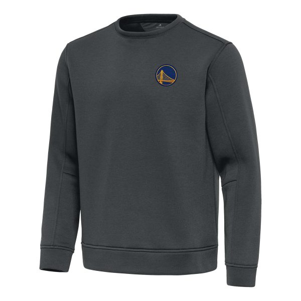 Antigua Golden State Warriors Pewter Gorgeous Relevant Pullover Sweatshirt