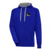 Antigua Golden State Warriors Royal Metallic Logo Elegant Victory Raglan Pullover Hoodie