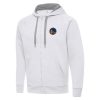 Antigua Golden State Warriors White Big & Trendy Tall Victory Full Zip Hoodie Jacket