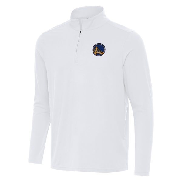 Antigua Golden State Warriors White Intent Gorgeous Quarter Zip Top
