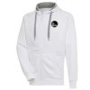 Antigua Golden State Warriors Eye - catching White Metallic Logo Victory Raglan Full Zip Hoodie