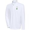 Antigua Golden State Warriors White Shamrock Tribute Quarter Zip Pullover Top Trendy